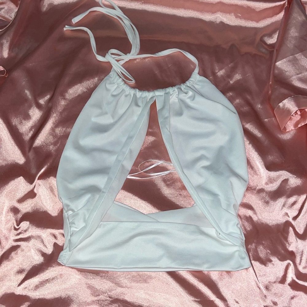 White cross over top